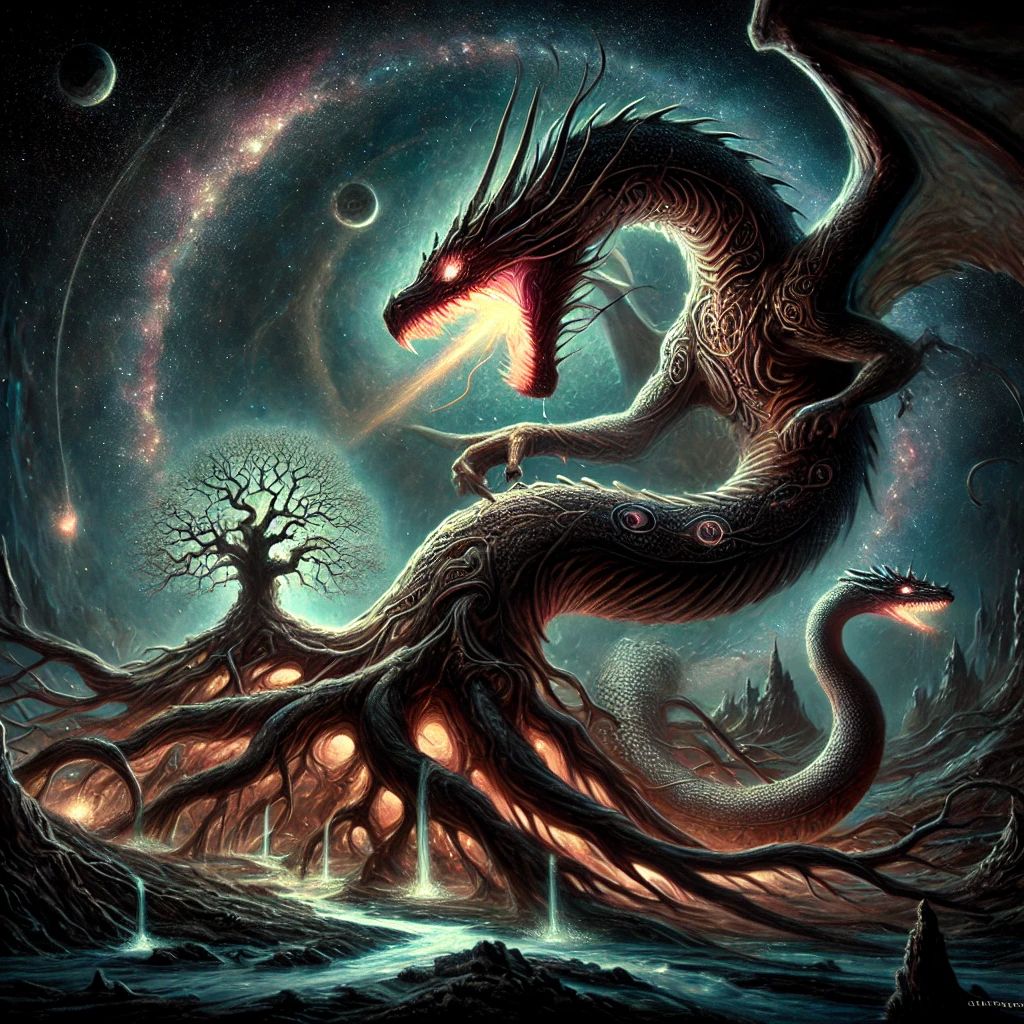 Níðhöggr e a Yggdrasil