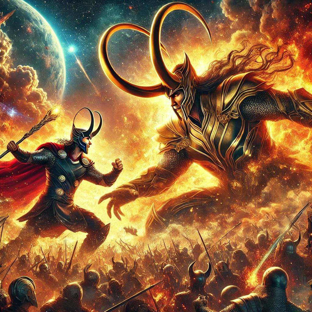 Heimdall e Loki no Ragnarok